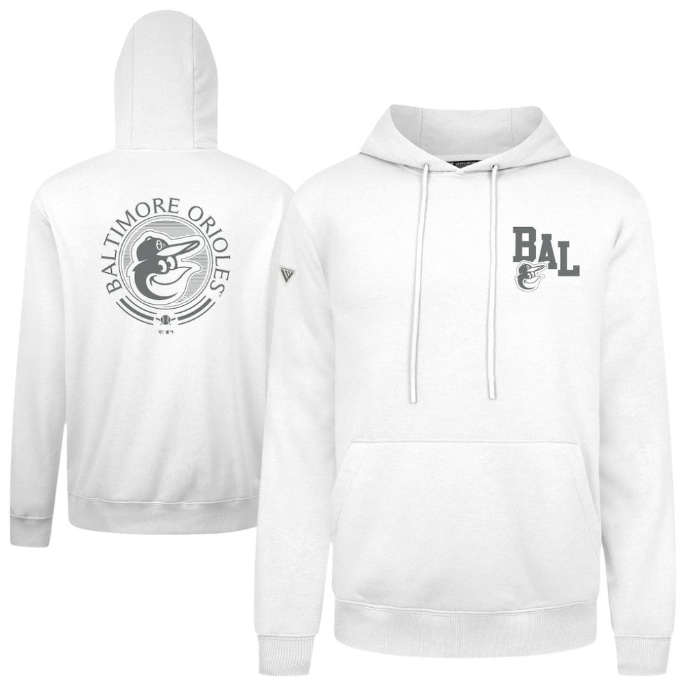 White Baltimore Orioles Levelwear Podium Grain Hoodie