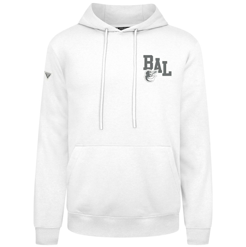 White Baltimore Orioles Levelwear Podium Grain Hoodie