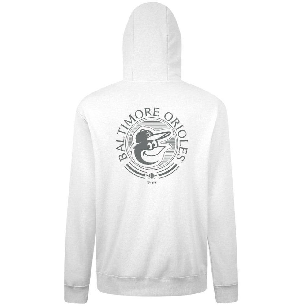 White Baltimore Orioles Levelwear Podium Grain Hoodie