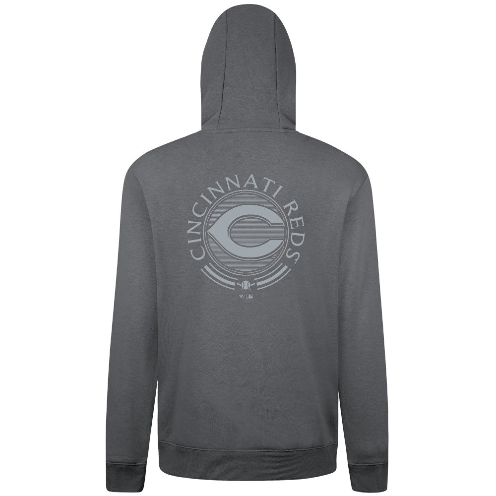 Gray Cincinnati Reds Levelwear Podium Grain Hoodie