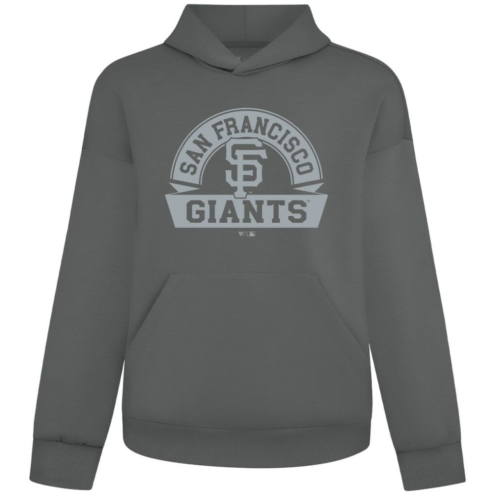 Gray San Francisco Giants Levelwear Luxe Signature Banner Arch Tri-Blend Hoodie