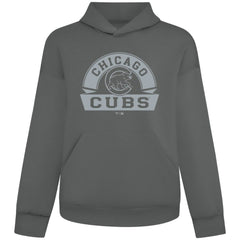 Gray Chicago Cubs Levelwear Luxe Signature Banner Arch Tri-Blend Hoodie