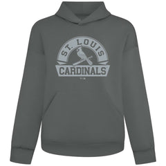 Gray St. Louis Cardinals Levelwear Luxe Signature Banner Arch Tri-Blend Hoodie