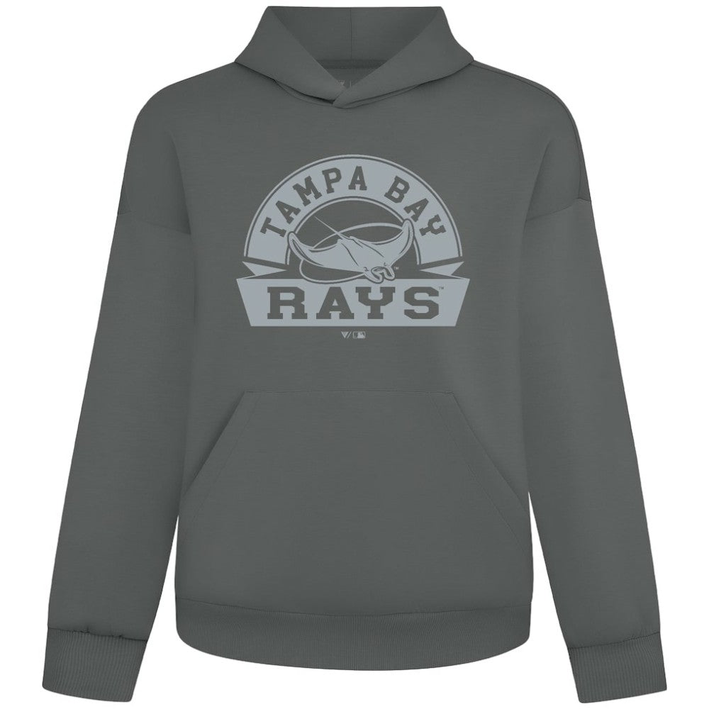 Gray Tampa Bay Rays Levelwear Luxe Signature Banner Arch Tri-Blend Hoodie