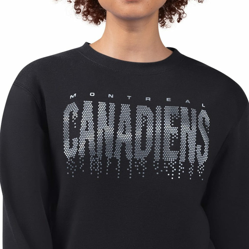 NHL Montreal Canadiens G-III 4Her by Carl Banks Women's Metallic Drop Printed Fleece Sweatshirt