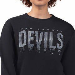 NHL New Jersey Devils G-III 4Her by Carl Banks Women's Metallic Drop Printed Fleece Sweatshirt