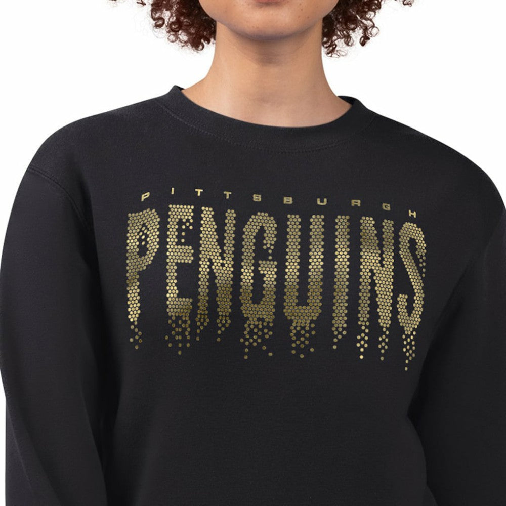 NHL Pittsburgh Penguins G-III 4Her by Carl Banks Women's Metallic Drop Printed Fleece Sweatshirt