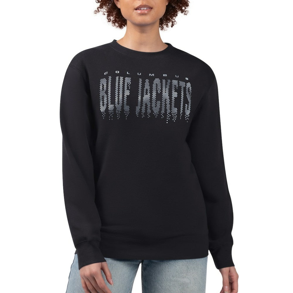 NHL Columbus Blue Jackets G-III 4Her by Carl Banks Women's Metallic Drop Printed Fleece Sweatshirt