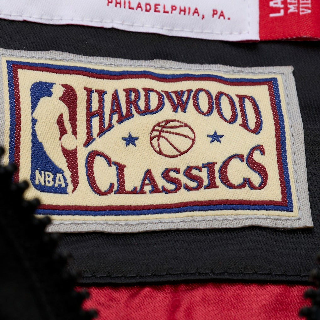 Mitchell & Ness Cleveland Cavaliers Hardwood Classics Nights Walk the Tunnel Satin Bomber Full-Snap Hooded Jacket sale
