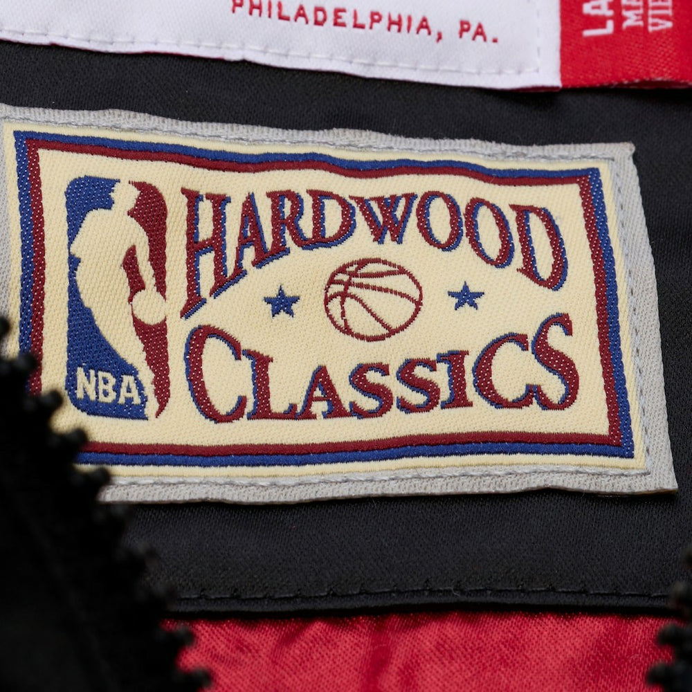 Mitchell & Ness Cleveland Cavaliers Hardwood Classics Nights Walk the Tunnel Satin Bomber Full-Snap Hooded Jacket sale