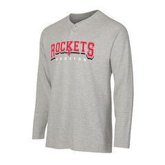 Houston Rockets Concepts Sport Hawthorn Thermal Knit Long Sleeve Henley T-Shirt