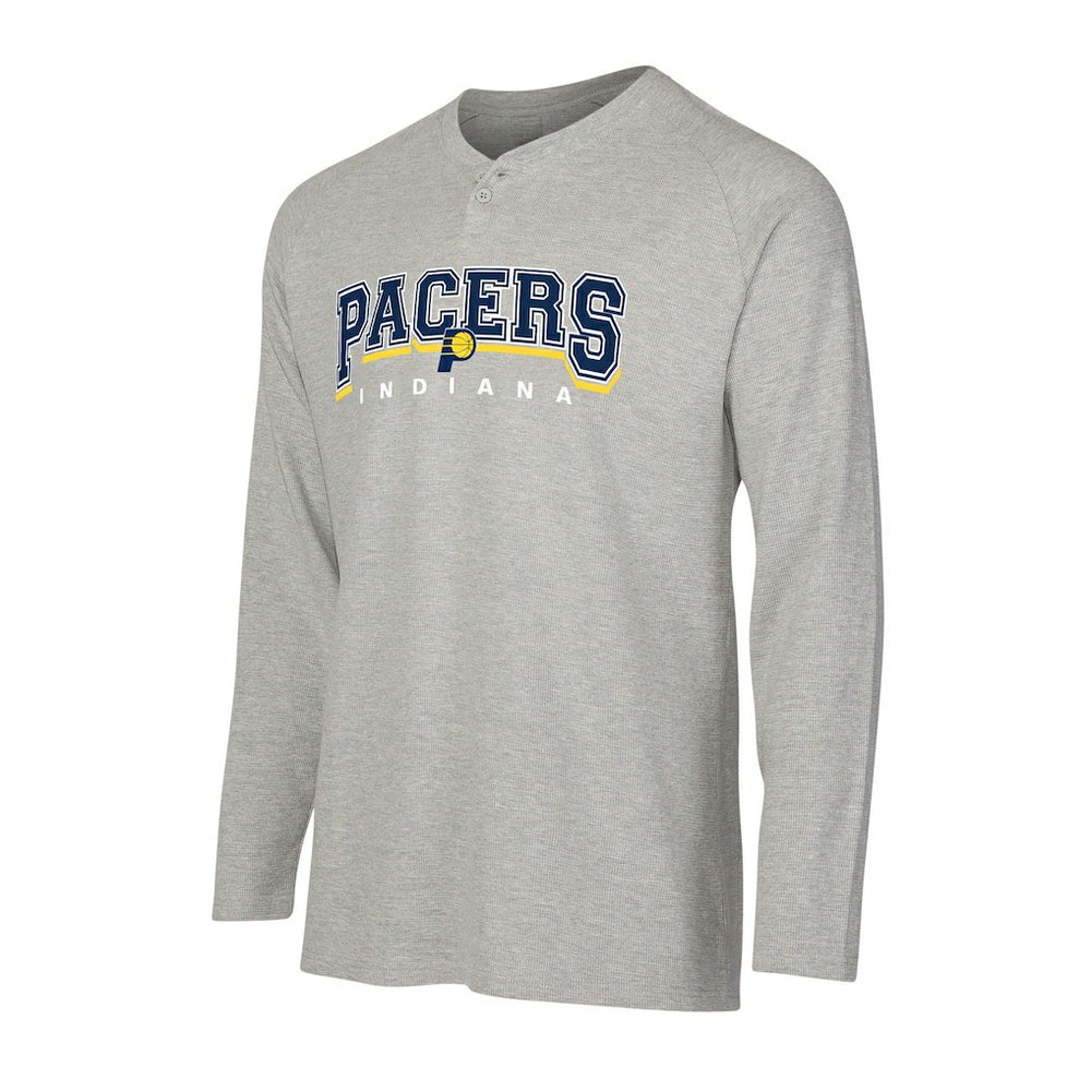 Indiana Pacers Concepts Sport Hawthorn Thermal Knit Long Sleeve Henley T-Shirt