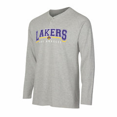 Los Angeles Lakers Concepts Sport Hawthorn Thermal Knit Long Sleeve Henley T-Shirt