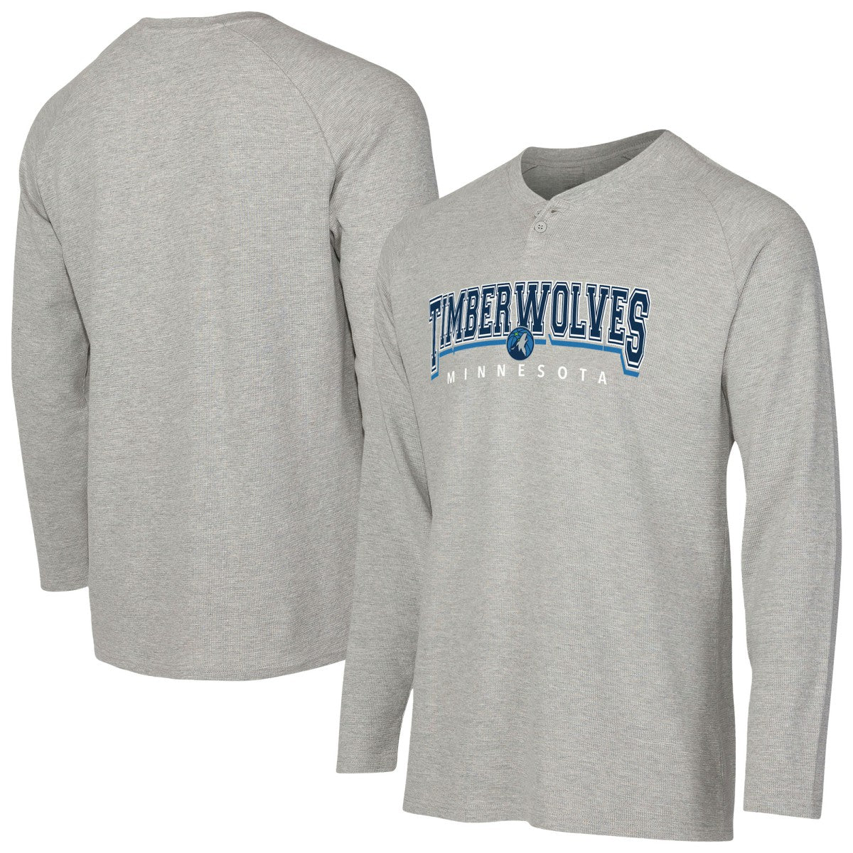 Minnesota Timberwolves Concepts Sport Hawthorn Thermal Knit Long Sleeve Henley T-Shirt