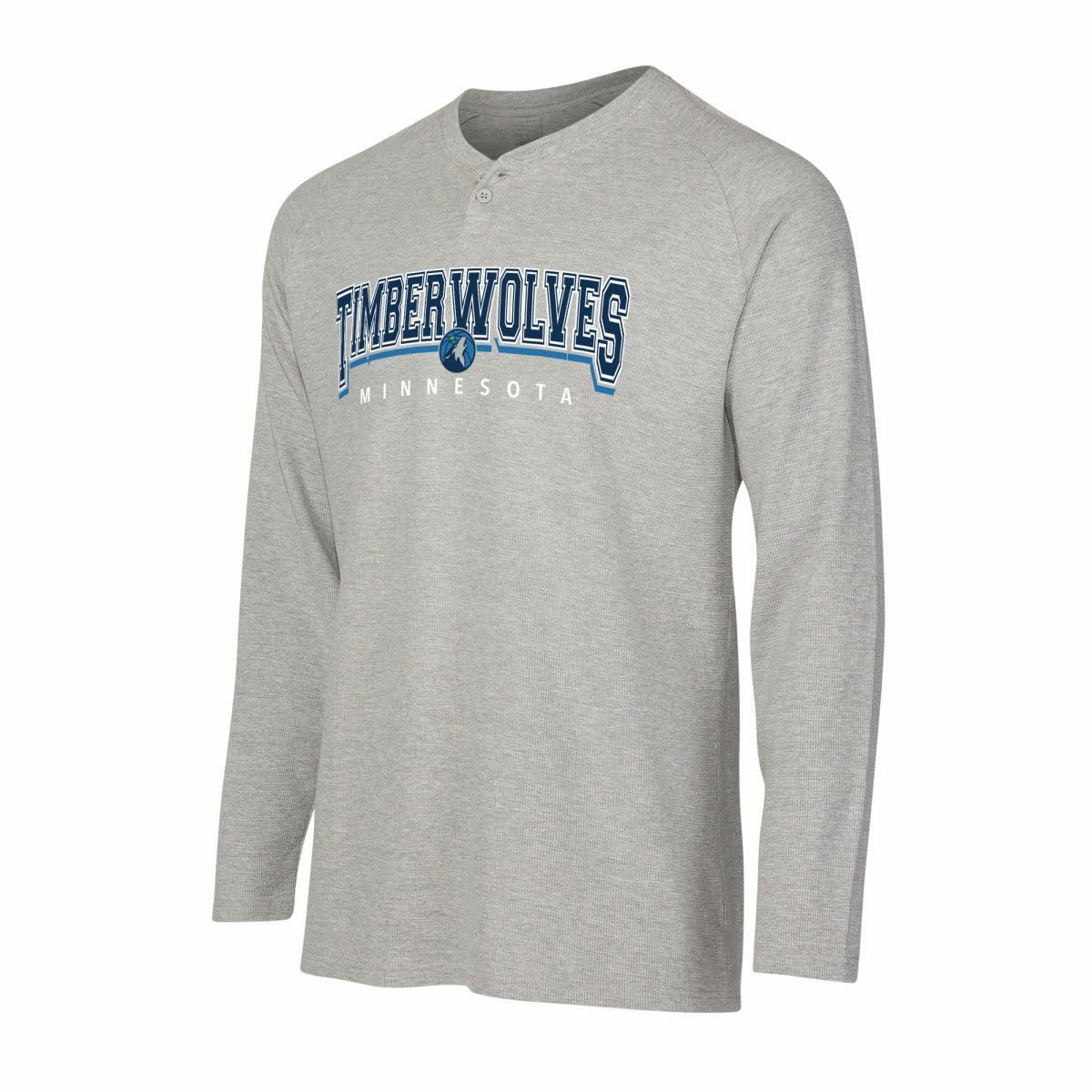 Minnesota Timberwolves Concepts Sport Hawthorn Thermal Knit Long Sleeve Henley T-Shirt