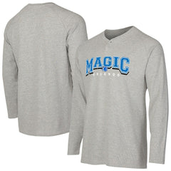 Orlando Magic Concepts Sport Hawthorn Thermal Knit Long Sleeve Henley T-Shirt