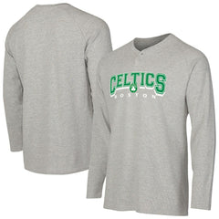 Boston Celtics Concepts Sport Hawthorn Thermal Knit Long Sleeve Henley T-Shirt