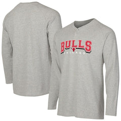Chicago Bulls Concepts Sport Hawthorn Thermal Knit Long Sleeve Henley T-Shirt sale
