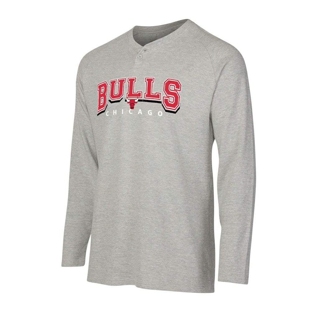 Chicago Bulls Concepts Sport Hawthorn Thermal Knit Long Sleeve Henley T-Shirt sale