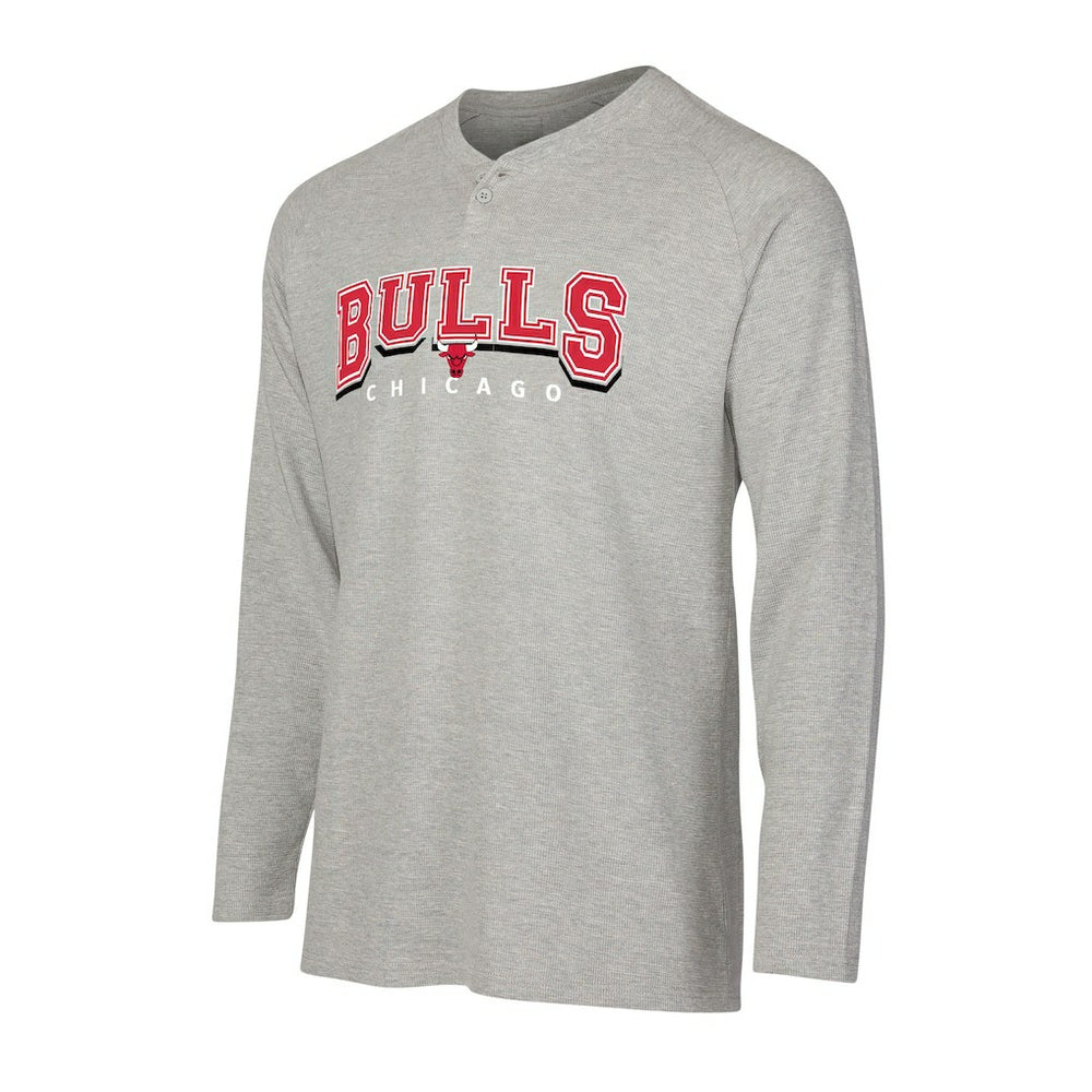 Chicago Bulls Concepts Sport Hawthorn Thermal Knit Long Sleeve Henley T-Shirt sale