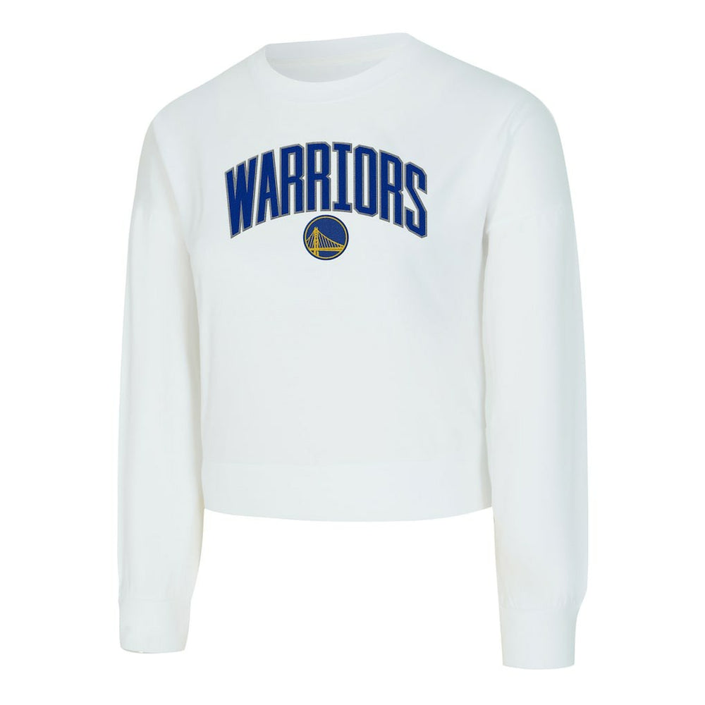 Golden State Warriors Concepts Sport Women's Laney Chenille Cropped Long Sleeve T-Shirt sale