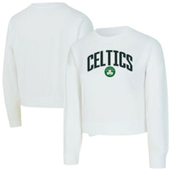 Boston Celtics Concepts Sport Women's Laney Chenille Cropped Long Sleeve T-Shirt