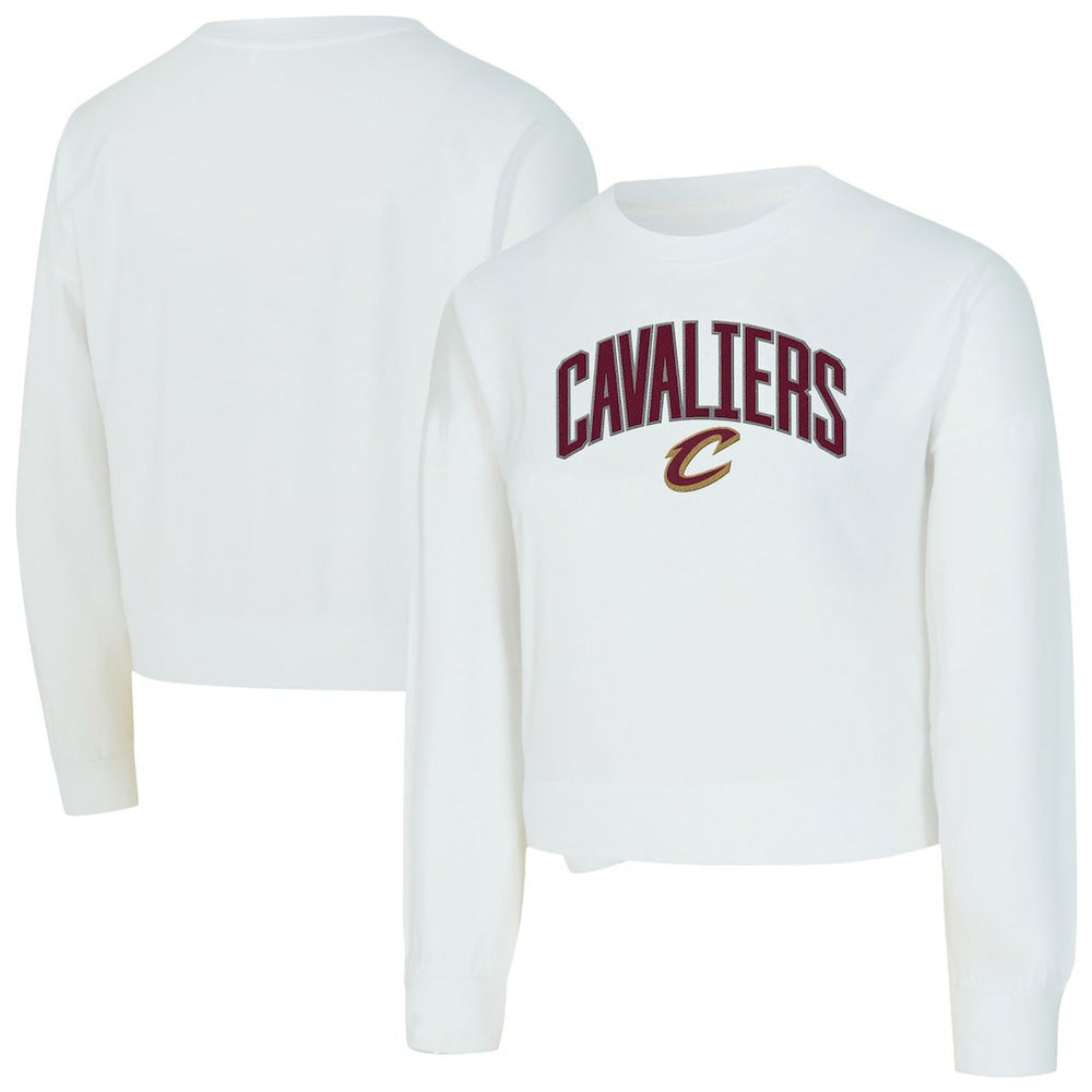 Cleveland Cavaliers Concepts Sport Women's Laney Chenille Cropped Long Sleeve T-Shirt sale