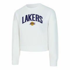 Los Angeles Lakers Concepts Sport Women's Laney Chenille Cropped Long Sleeve T-Shirt