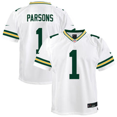 Micah Parsons  Youth White Game Jersey - Green Bay Packers Jerseys