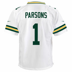 Micah Parsons  Youth White Game Jersey - Green Bay Packers Jerseys