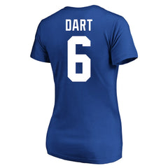 Jaxson Dart  Women's Plus Size Name & Number Scoop Neck T-Shirt - New York Giants T-shirts