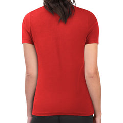 NHL Calgary Flames G-III 4Her by Carl Banks Women's Super-Slim Lightweight Pinstripe Circle Graphic T-Shirt