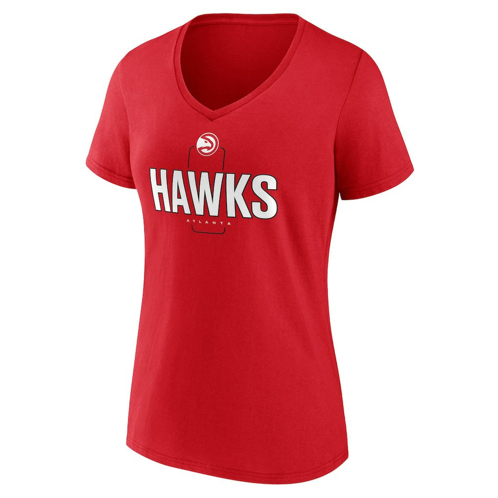 Atlanta Hawks Women's Center Court Name & Number Custom V-Neck T-Shirt