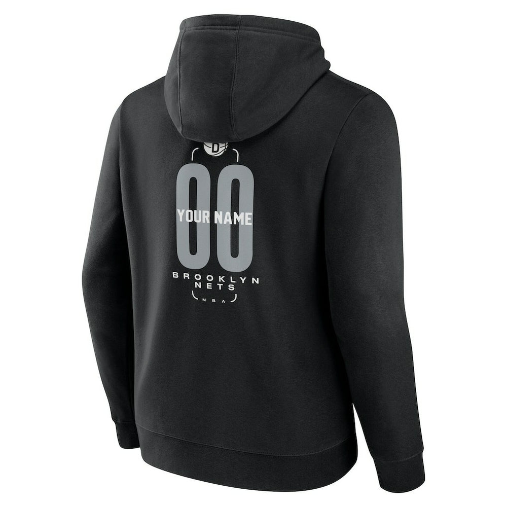 Brooklyn Nets Center Court Name & Number Custom Hoodie