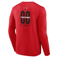 Chicago Bulls Center Court Name & Number Custom Long Sleeve T-Shirt sale