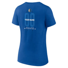 Dallas Mavericks Women's Center Court Name & Number Custom V-Neck T-Shirt sale