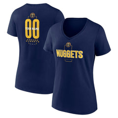 Denver Nuggets Women's Center Court Name & Number Custom V-Neck T-Shirt sale