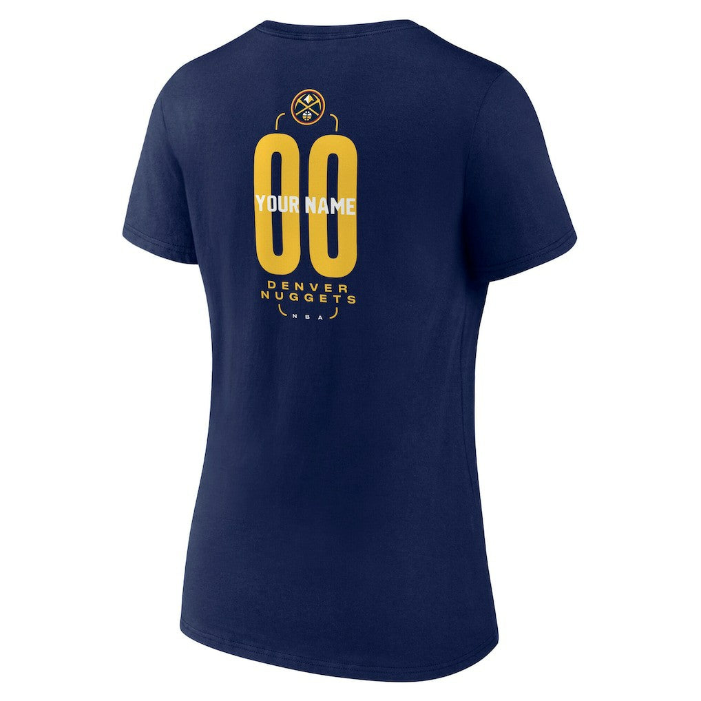 Denver Nuggets Women's Center Court Name & Number Custom V-Neck T-Shirt sale