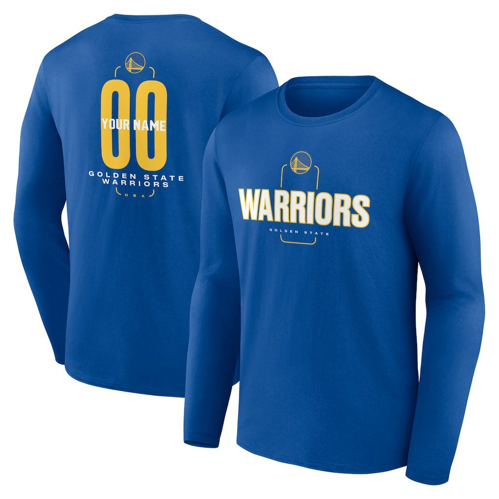 Golden State Warriors Center Court Name & Number Custom Long Sleeve T-Shirt sale