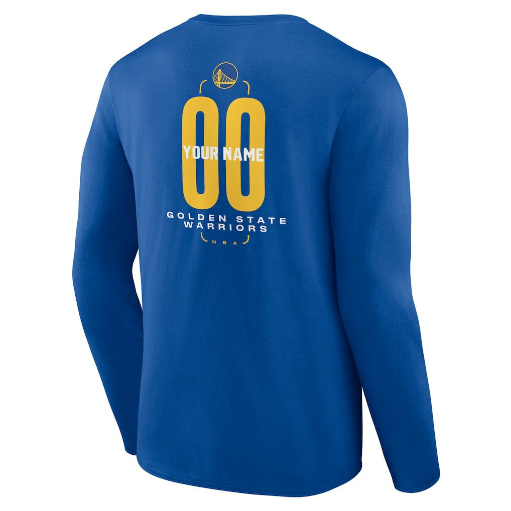 Golden State Warriors Center Court Name & Number Custom Long Sleeve T-Shirt sale