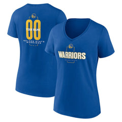 Golden State Warriors Women's Center Court Name & Number Custom V-Neck T-Shirt sale