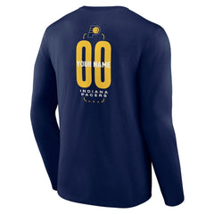 Indiana Pacers Center Court Name & Number Custom Long Sleeve T-Shirt