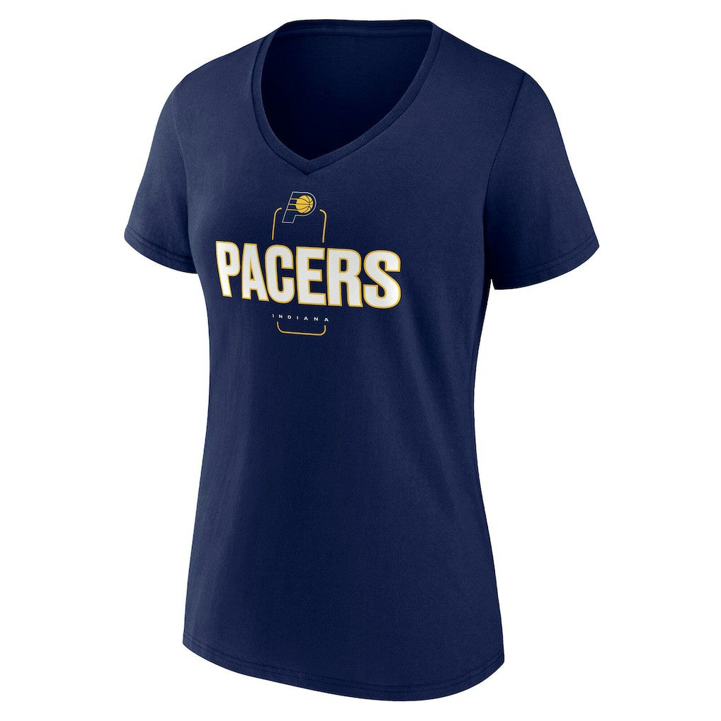 Indiana Pacers Women's Center Court Name & Number Custom V-Neck T-Shirt