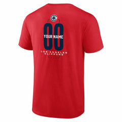 LA Clippers Center Court Name & Number Custom T-Shirt