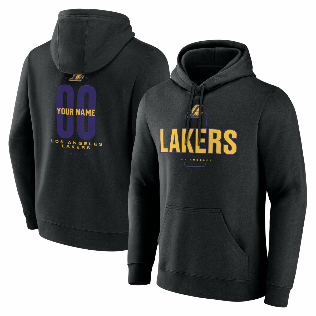 Los Angeles Lakers Center Court Name & Number Custom Hoodie