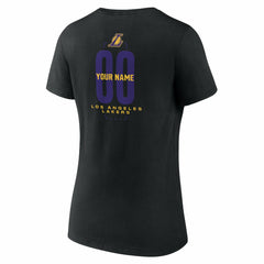 Los Angeles Lakers Women's Center Court Name & Number Custom V-Neck T-Shirt