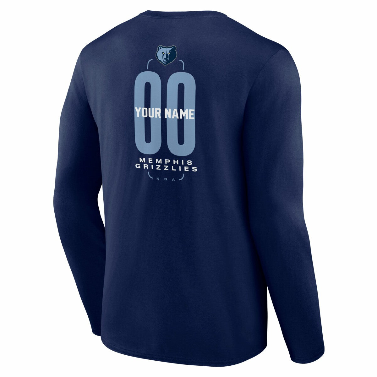 Memphis Grizzlies Center Court Name & Number Custom Long Sleeve T-Shirt