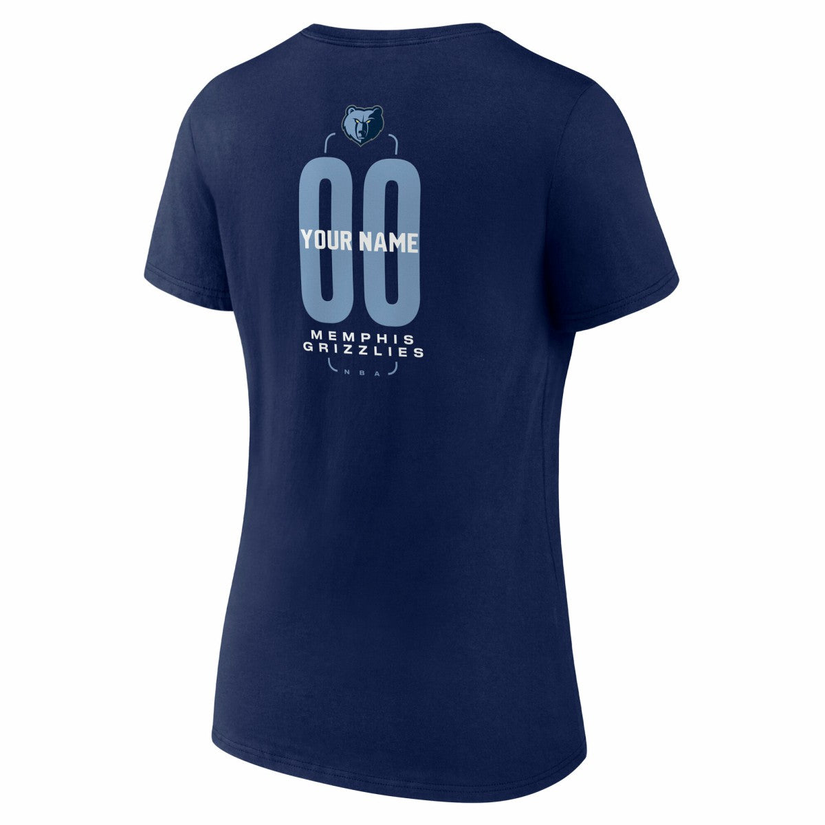 Memphis Grizzlies Women's Center Court Name & Number Custom V-Neck T-Shirt