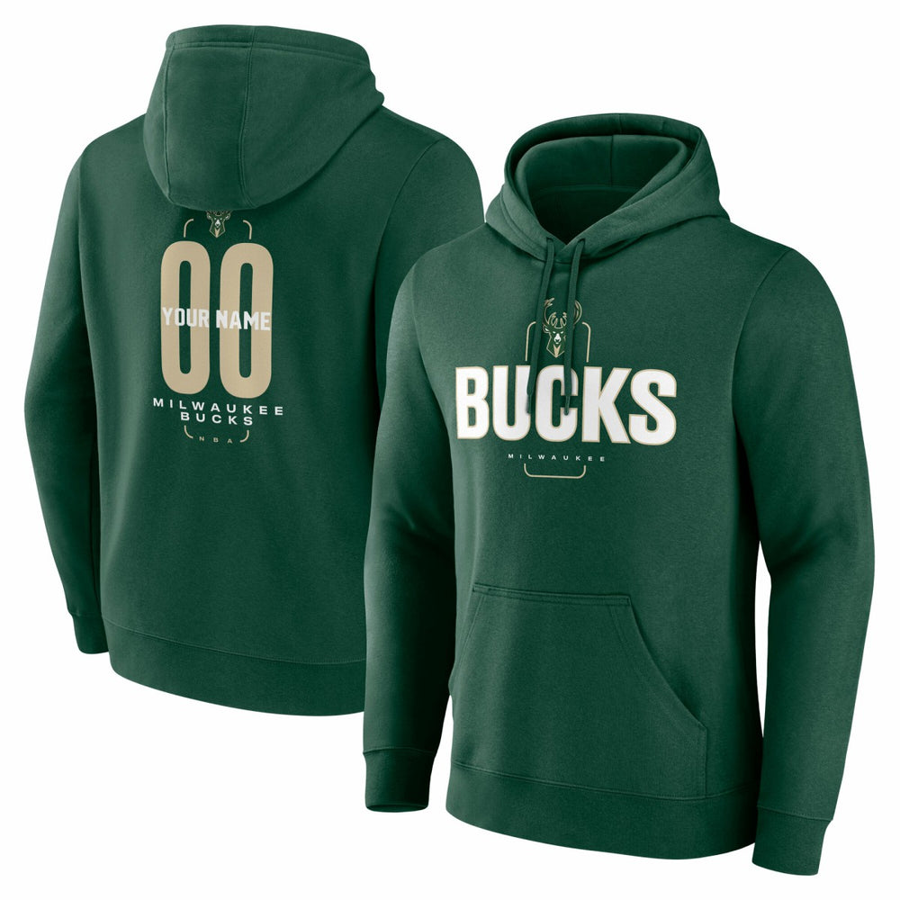 Milwaukee Bucks Center Court Name & Number Custom Hoodie