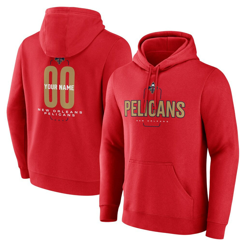New Orleans Pelicans Center Court Name & Number Custom Hoodie